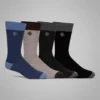 Calcetines básicos con textura para hombre – Paquete de 4