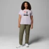 Camisa ajustada de manga corta con estampado Ruby Springs™ para mujer – Tallas grandes