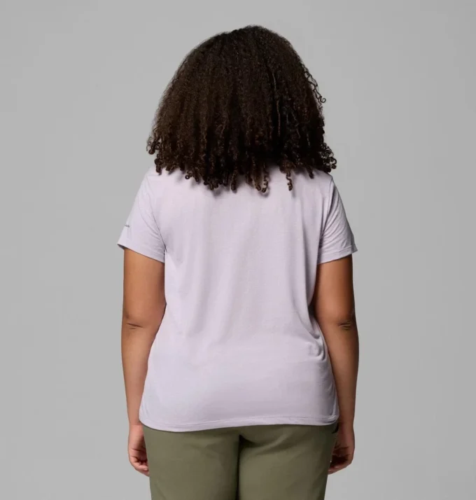 Camisa ajustada de manga corta con estampado Ruby Springs™ para mujer – Tallas grandes