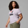 Camisa ajustada de manga corta con estampado Ruby Springs™ para mujer – Tallas grandes