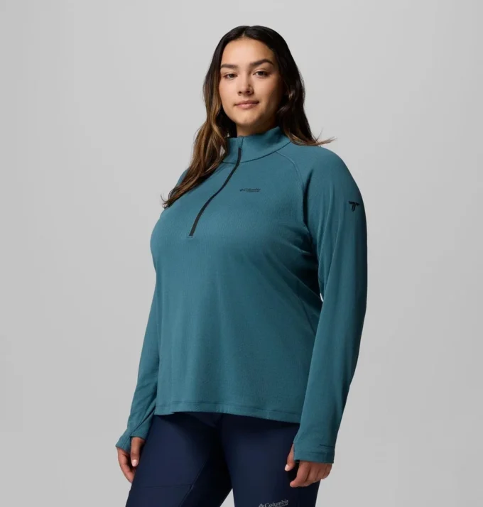 Camisa con media cremallera DriVenture™ para mujer – Tallas grandes Camisa con media cremallera DriVenture™ para mujer – Tallas grandes
