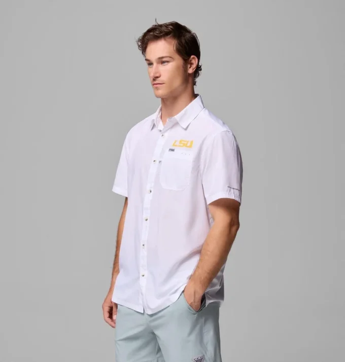 Camisa de campamento PFG Slack Tide™ para hombre – LSU Camisa de campamento PFG Slack Tide™ para hombre – LSU