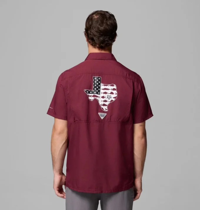 Camisa de campamento PFG Slack Tide™ para hombre – Texas A&M Camisa de campamento PFG Slack Tide™ para hombre – Texas A&M