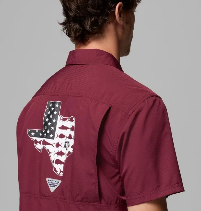Camisa de campamento PFG Slack Tide™ para hombre – Texas A&M Camisa de campamento PFG Slack Tide™ para hombre – Texas A&M