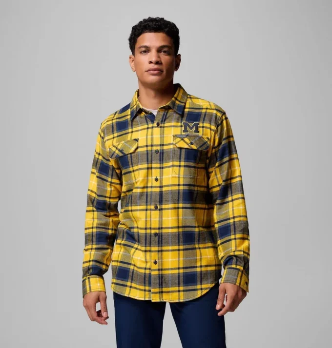 Camisa de franela de manga larga para hombre Collegiate Flare Gun™ – Michigan Camisa de franela de manga larga para hombre Collegiate Flare Gun™ – Michigan