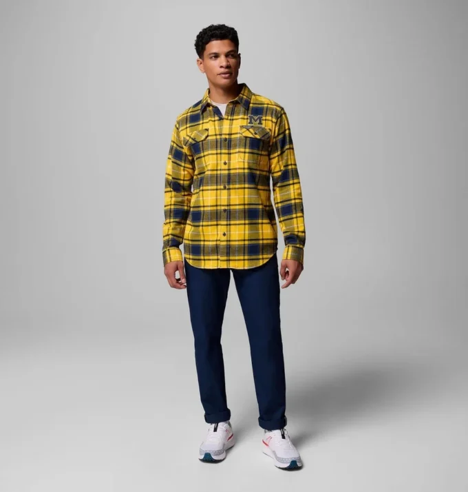 Camisa de franela de manga larga para hombre Collegiate Flare Gun™ – Michigan Camisa de franela de manga larga para hombre Collegiate Flare Gun™ – Michigan