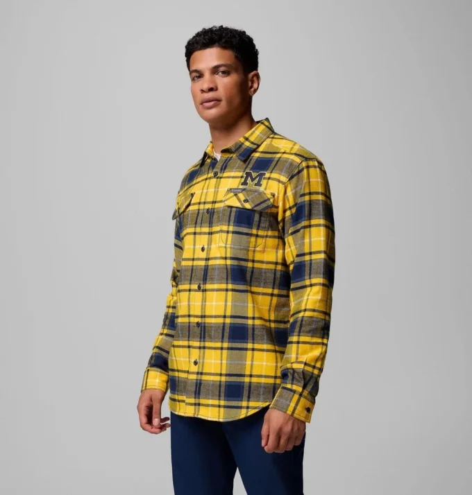 Camisa de franela de manga larga para hombre Collegiate Flare Gun™ – Michigan Camisa de franela de manga larga para hombre Collegiate Flare Gun™ – Michigan