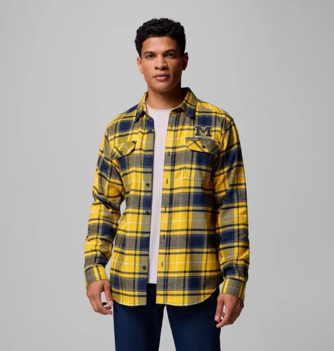 Camisa de franela de manga larga para hombre Collegiate Flare Gun™ – Michigan Camisa de franela de manga larga para hombre Collegiate Flare Gun™ – Michigan
