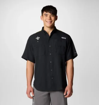 Camisa de manga corta con bloques de color PFG Tamiami™ para hombre – New Orleans Saints