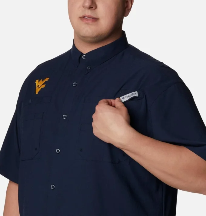 Camisa de manga corta para hombre Collegiate PFG Tamiami™ – Talla grande – West Virginia Camisa de manga corta para hombre Collegiate PFG Tamiami™ – Talla grande – West Virginia