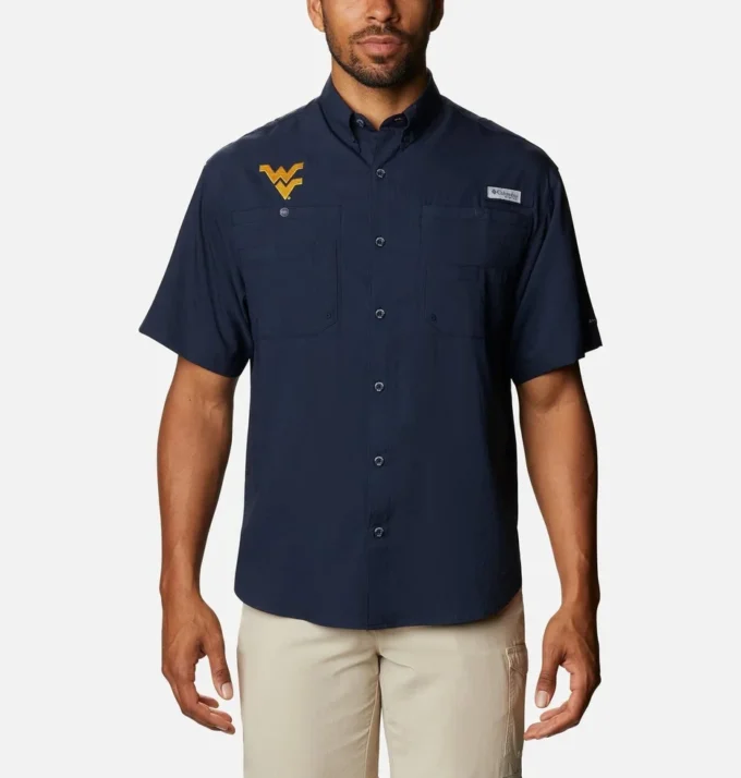 Camisa de manga corta para hombre Collegiate PFG Tamiami™ – West Virginia Camisa de manga corta para hombre Collegiate PFG Tamiami™ – West Virginia