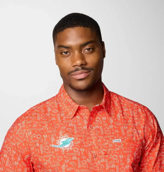 Camisa de manga corta PFG Super Slack Tide™ para hombre – Miami Dolphins Camisa de manga corta PFG Super Slack Tide™ para hombre – Miami Dolphins