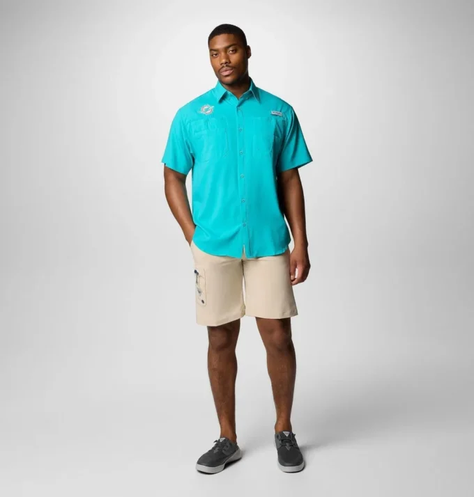 Camisa de manga corta PFG Tamiami™ para hombre – Miami Dolphins