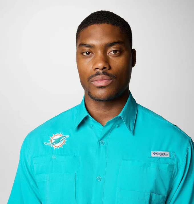 Camisa de manga corta PFG Tamiami™ para hombre – Miami Dolphins