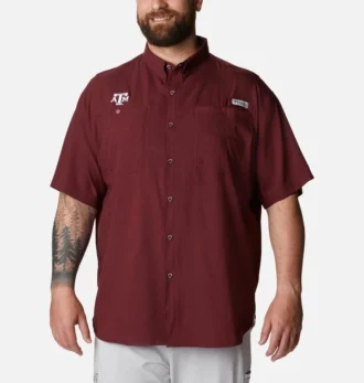 Camisa de manga corta PFG Tamiami™ para hombre – Talla grande – Texas A&M