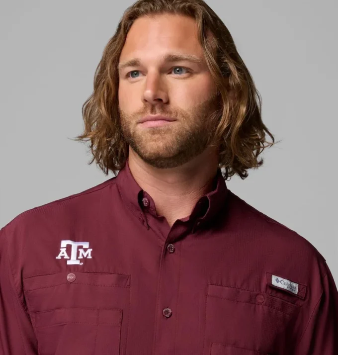 Camisa de manga corta PFG Tamiami™ para hombre – Texas A&M