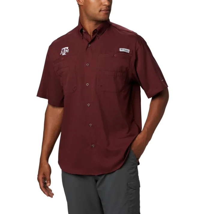Camisa de manga corta PFG Tamiami™ para hombre universitario – Tall – Texas A&M Camisa de manga corta PFG Tamiami™ para hombre universitario – Tall – Texas A&M