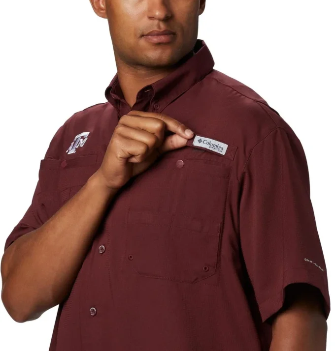 Camisa de manga corta PFG Tamiami™ para hombre universitario – Tall – Texas A&M Camisa de manga corta PFG Tamiami™ para hombre universitario – Tall – Texas A&M