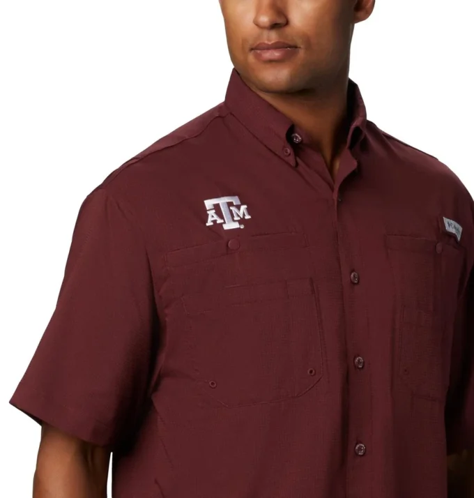 Camisa de manga corta PFG Tamiami™ para hombre universitario – Tall – Texas A&M Camisa de manga corta PFG Tamiami™ para hombre universitario – Tall – Texas A&M