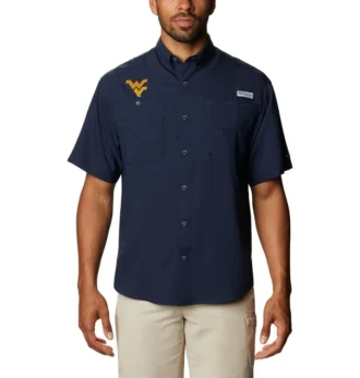 Camisa de manga corta PFG Tamiami™ para hombre universitario – Tall – Virginia Occidental