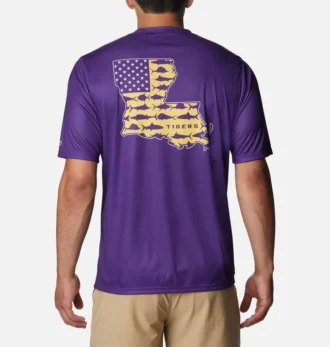 Camisa de manga corta PFG Terminal Tackle™ para hombre universitario – LSU