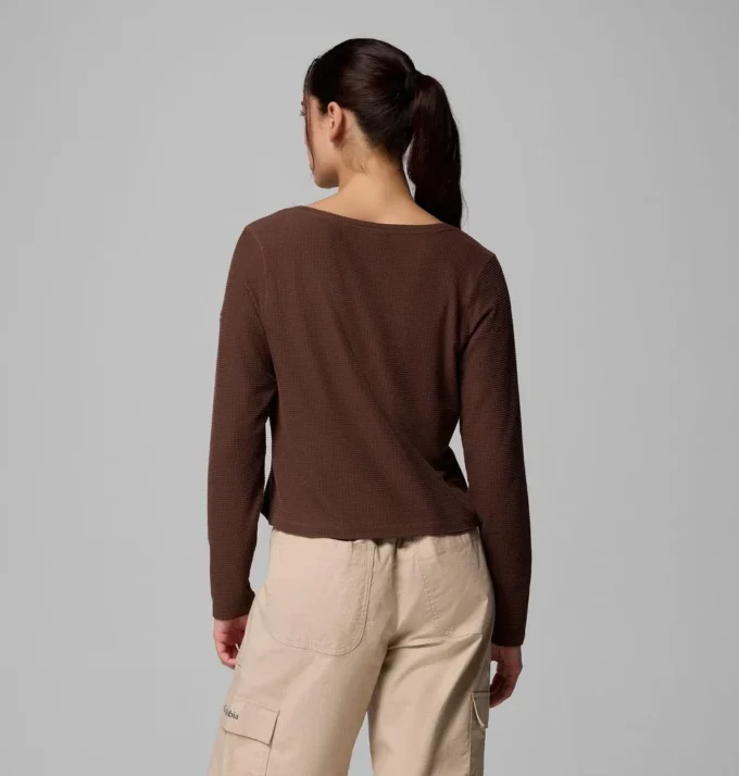 Camisa de manga larga con cuello Henley y diseño cuadriculado Brea Falls™ para mujer Camisa de manga larga con cuello Henley y diseño cuadriculado Brea Falls™ para mujer