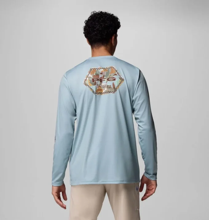 Camisa de manga larga con cuello hexagonal y ribete PFG™ de Men Terminal Tackle