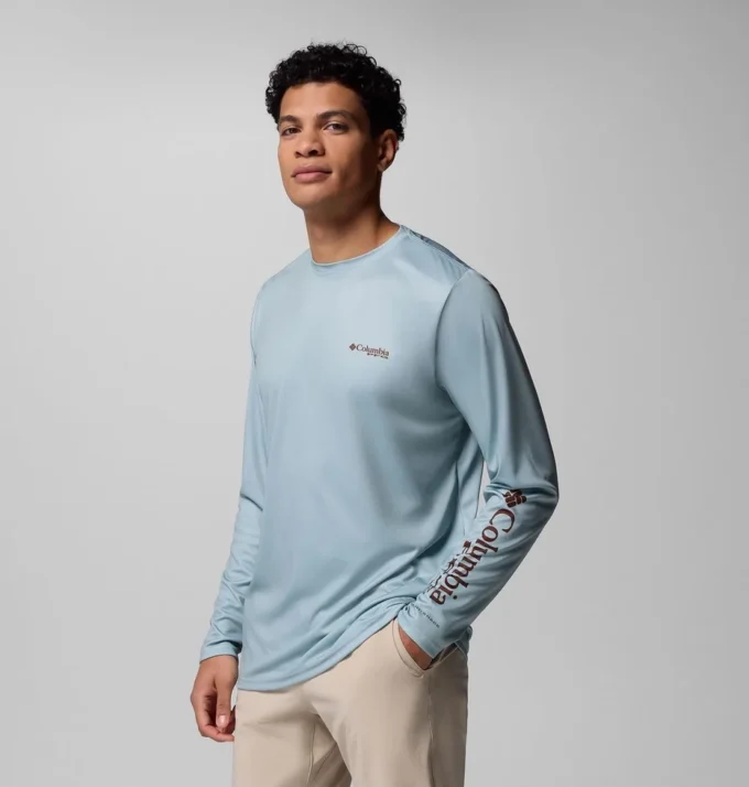 Camisa de manga larga con cuello hexagonal y ribete PFG™ de Men Terminal Tackle