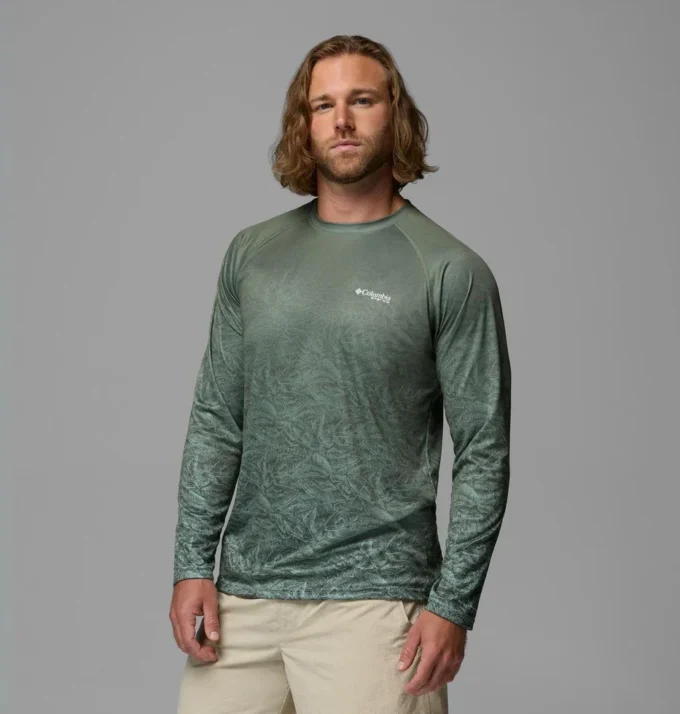 Camisa de manga larga con cuello redondo y ribete PFG™ Super Terminal Tackle para hombre