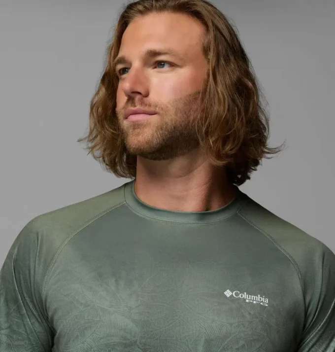 Camisa de manga larga con cuello redondo y ribete PFG™ Super Terminal Tackle para hombre