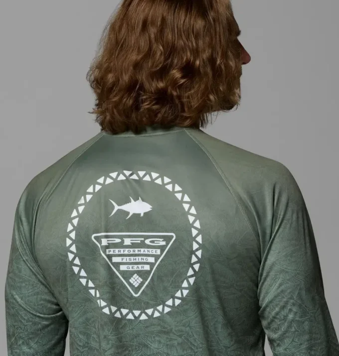 Camisa de manga larga con cuello redondo y ribete PFG™ Super Terminal Tackle para hombre