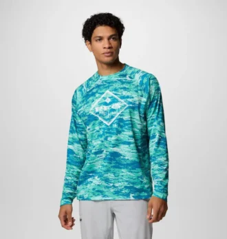 Camisa de manga larga con estampado PFG Super Solar Stream™ para hombre Camisa de manga larga con estampado PFG Super Solar Stream™ para hombre