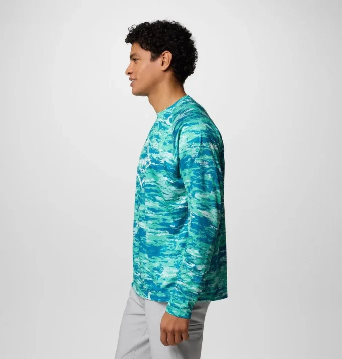 Camisa de manga larga con estampado PFG Super Solar Stream™ para hombre