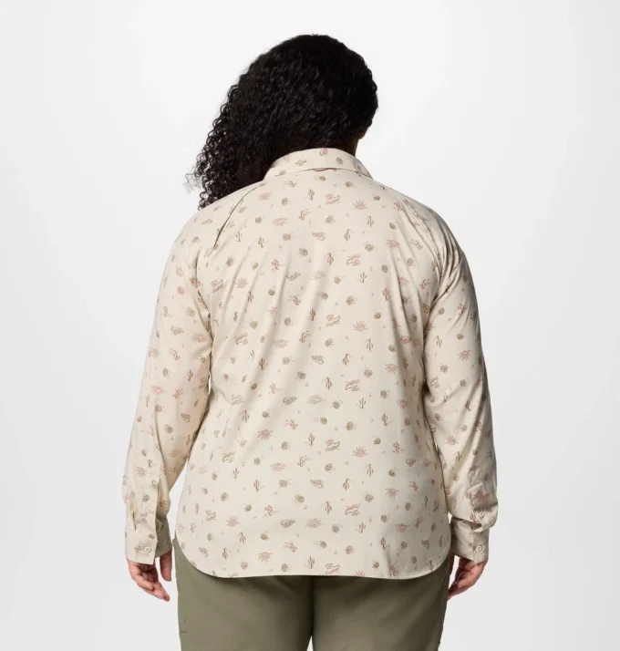 Camisa de manga larga con estampado utilitario Silver Ridge™ para mujer – Tallas grandes Camisa de manga larga con estampado utilitario Silver Ridge™ para mujer – Tallas grandes