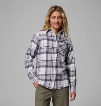 Camisa de manga larga de franela Calico Basin™ para mujer