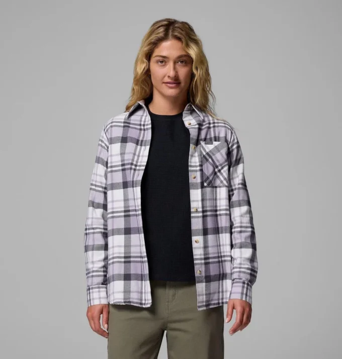 Camisa de manga larga de franela Calico Basin™ para mujer