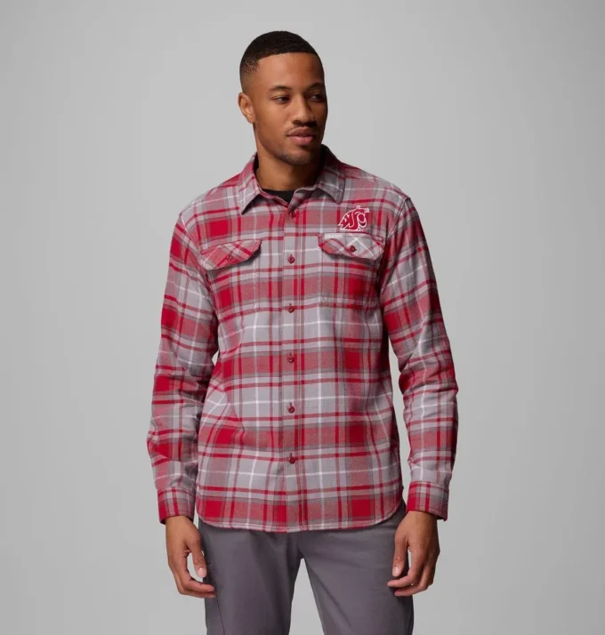 Camisa de manga larga de franela Collegiate Flare Gun™ para hombre – Washington State Camisa de manga larga de franela Collegiate Flare Gun™ para hombre – Washington State