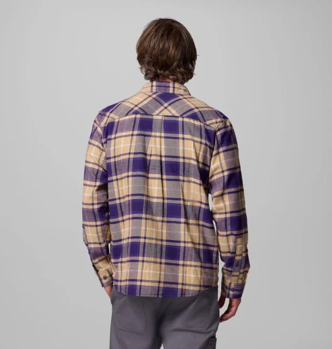 Camisa de manga larga de franela Flare Gun™ para hombre, estilo universitario – Washington