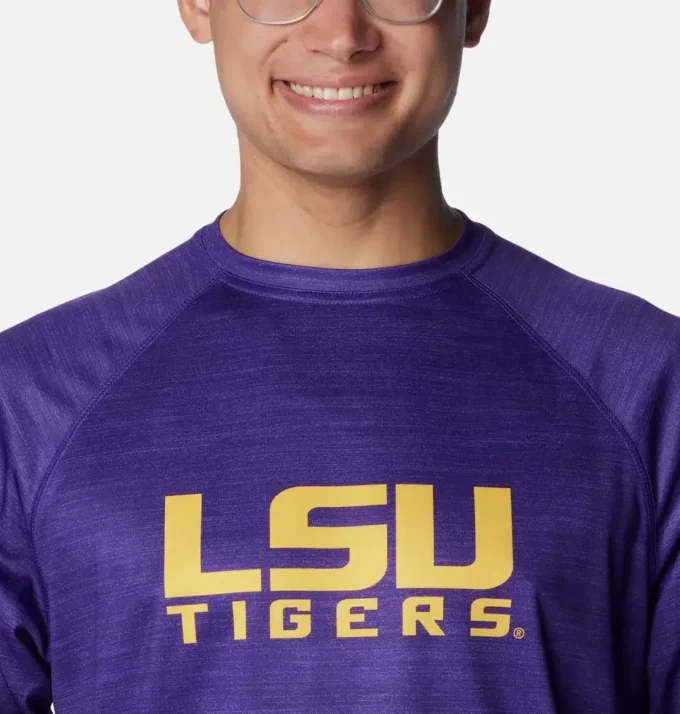 Camisa de manga larga Men Collegiate PFG Terminal Tackle™ Heather – LSU