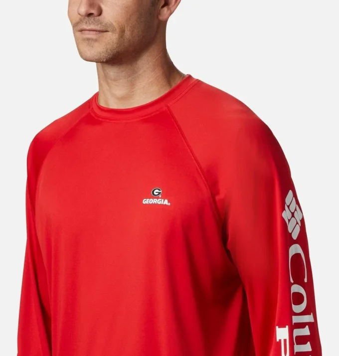 Camisa de manga larga para hombre Collegiate PFG Terminal Tackle – Georgia