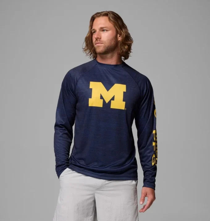 Camisa de manga larga para hombre PFG Terminal Tackle™ Heather – Michigan