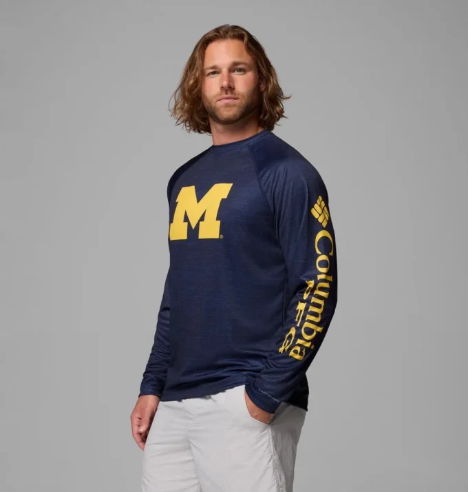 Camisa de manga larga para hombre PFG Terminal Tackle™ Heather – Michigan