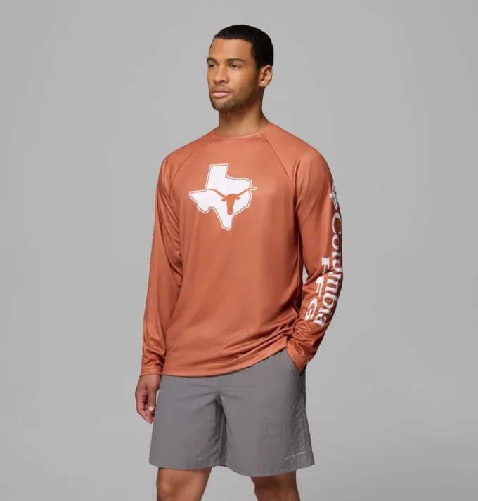 Camisa de manga larga para hombre PFG Terminal Tackle™ Heather – Texas Camisa de manga larga para hombre PFG Terminal Tackle™ Heather – Texas