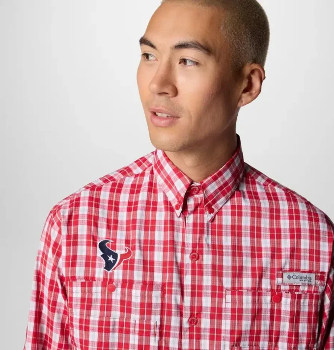 Camisa de manga larga PFG Super Tamiami™ para hombre – Houston Texans
