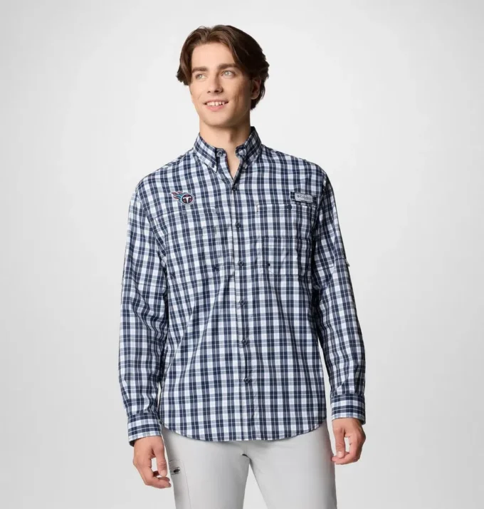 Camisa de manga larga PFG Super Tamiami™ para hombre – Tennessee Titans