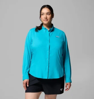 Camisa de manga larga PFG Tamiami™ II para mujer – Tallas grandes