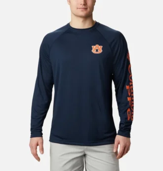 Camisa de manga larga PFG Terminal Tackle™ para hombre, estilo universitario, Auburn