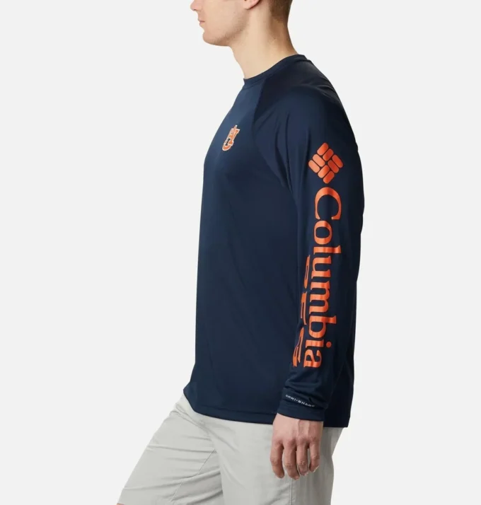 Camisa de manga larga PFG Terminal Tackle™ para hombre, estilo universitario, Auburn
