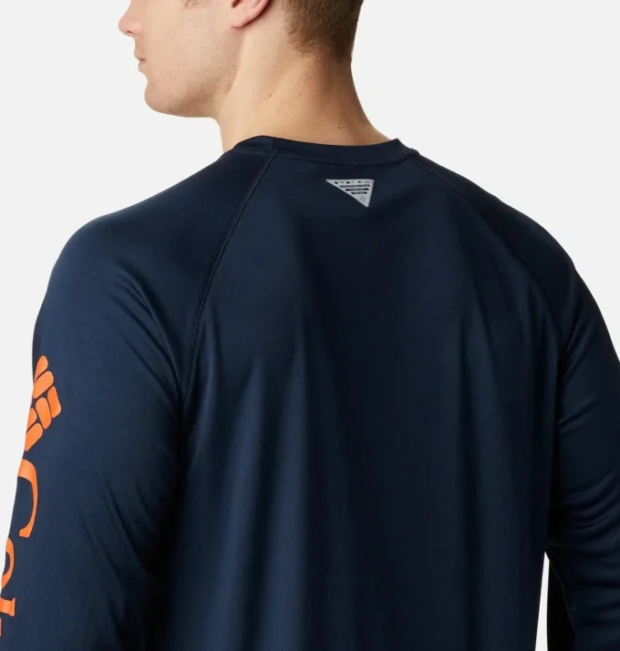 Camisa de manga larga PFG Terminal Tackle™ para hombre, estilo universitario, Auburn