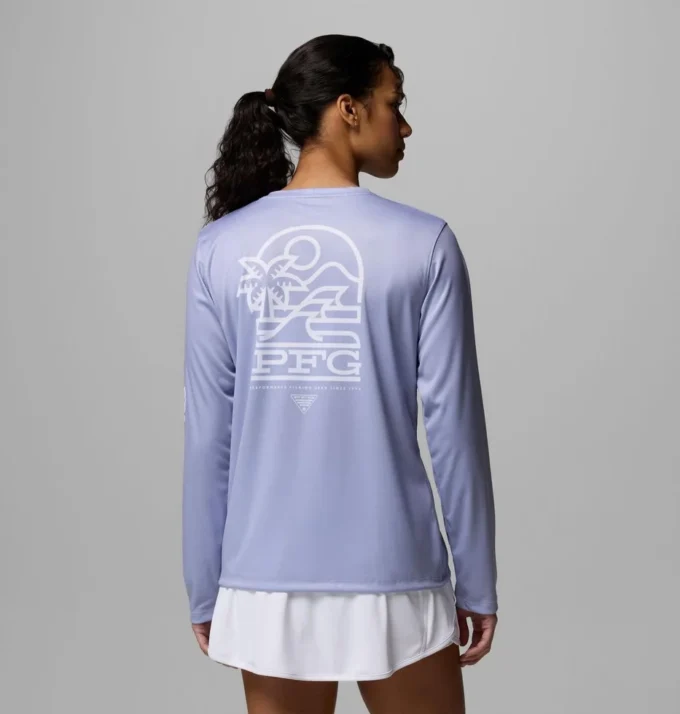 Camisa de manga larga PFG Tidal Tee™ Palm Waves para mujer